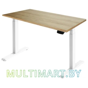 Стол для работы стоя ErgoSmart Ergo Desk Pro 1360x800x36 мм (дуб натуральный/белый)